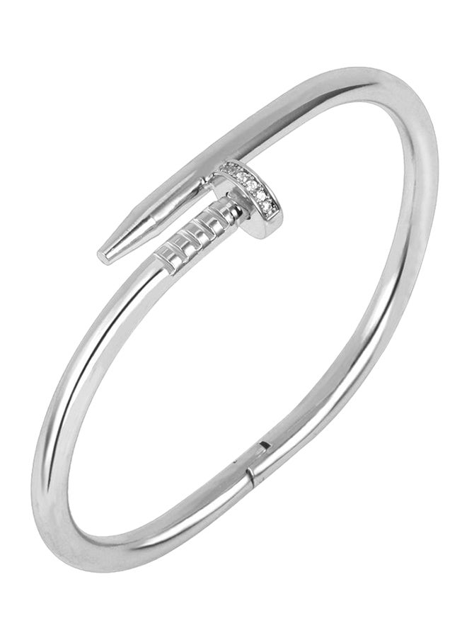 Nail Style Zirconia  Embellished Bracelet 