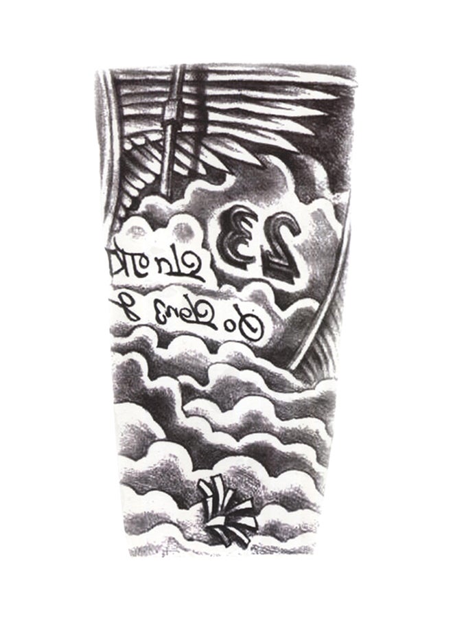 3D Flash Waterproof Temporary Body Art Tattoo Sticker Black