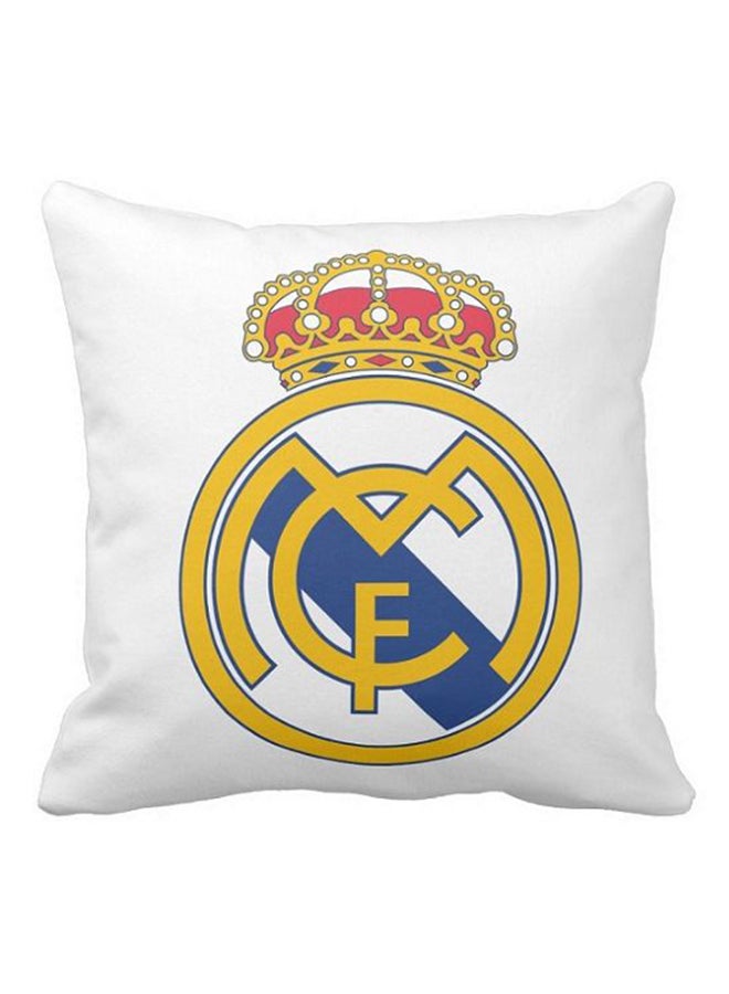 وان بيس - وسادة عليها طبعة نادي ريال مدريد أبيض/ أصفر/ أحمر 40x40سم - Image 1