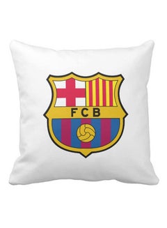 وسادة عليها طبعة نادي برشلونة FC أبيض/ أصفر/ أحمر 40x40سم