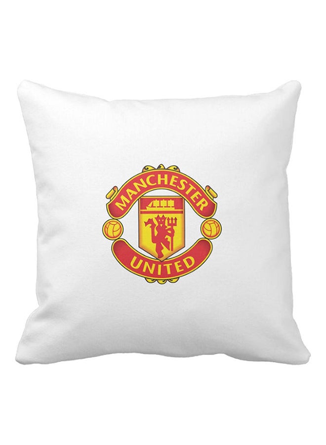 One Piece Manchester United FC Printed Pillow White/Red/Yellow 40x40cm - Image 1