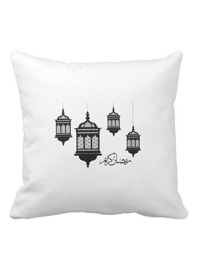 وان بيس وسادة بطبعة فوانيس رمضان أبيض/ أسود 40x40Ø³Ù†ØªÙŠÙ…ØªØ±  - Image 1