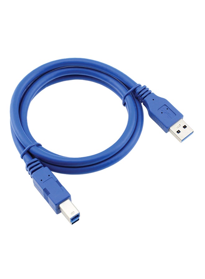 تراندز كابل بيانات طابعة USB من أنثى أ إلى ذكر ب أزرق  - Image 1