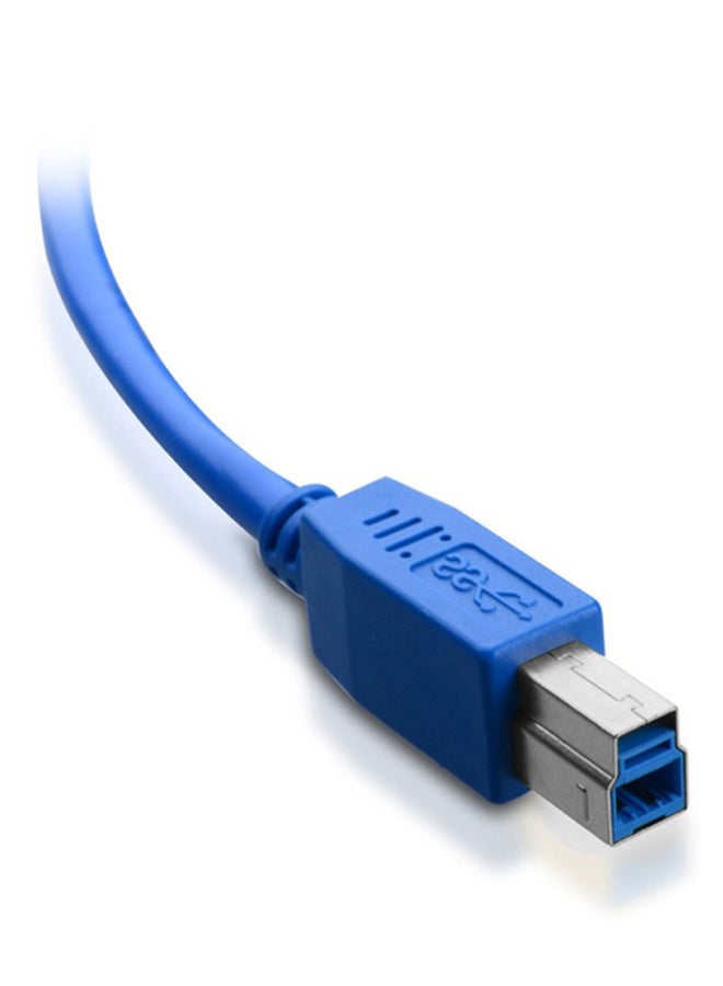تراندز كابل بيانات طابعة USB من أنثى أ إلى ذكر ب أزرق  - Image 2