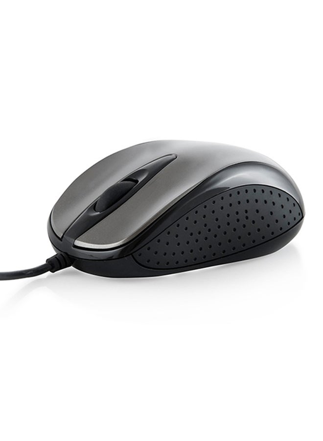Trands Wired USB Optical Mouse Black/Silver - Image 3
