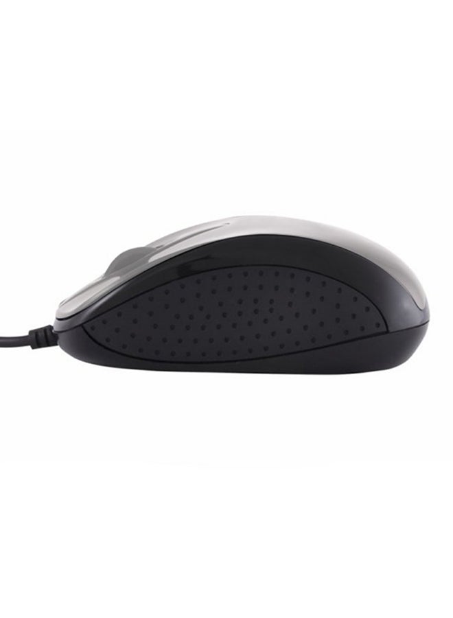 Trands Wired USB Optical Mouse Black/Silver - Image 4