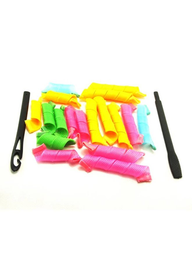 19-Piece Magic Heatless Curler Set Pink/Blue/Yellow - Image 2