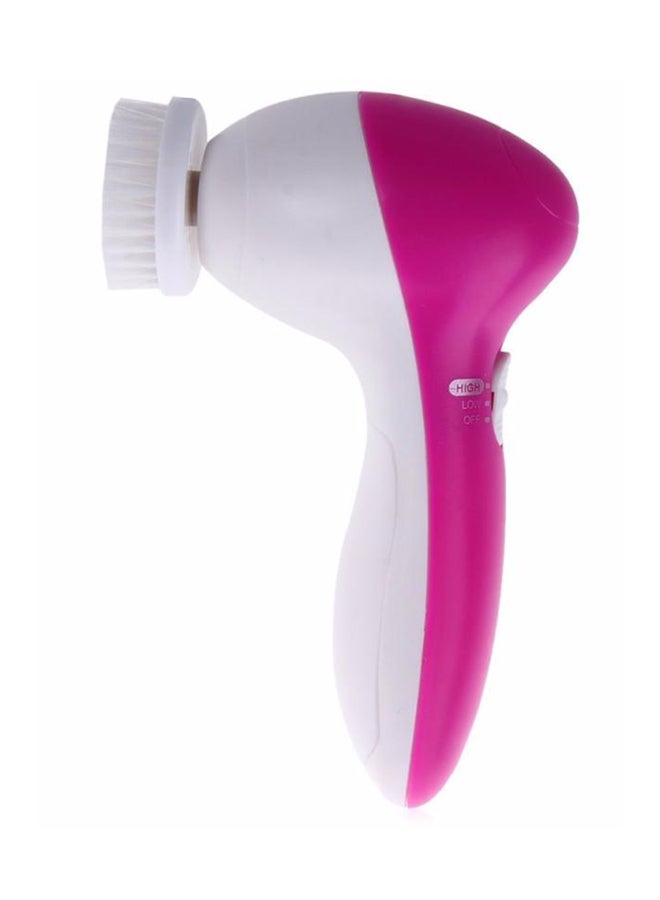 5-In-1 Facial Cleansing Massager Pink/White - Image 2