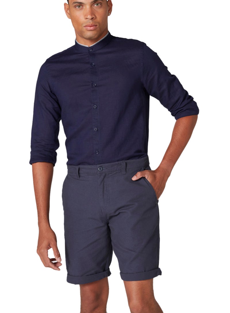 bossini Woven Shorts Blue  - Image 1