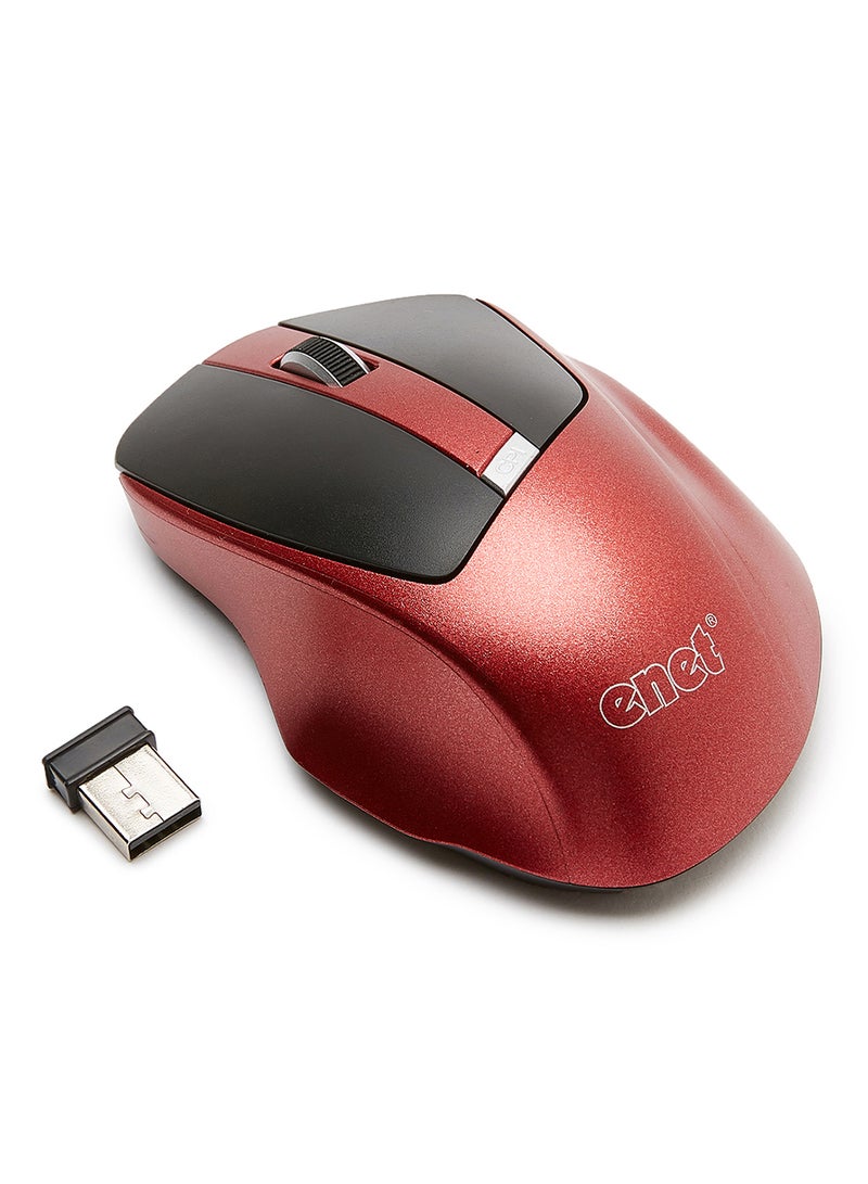 Enet Wireless Mouse Red/Black 