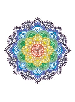 QiaoKai Lotus Printed Picnic Mat Red/Blue/Yellow 145x0.1cm  - Image 1