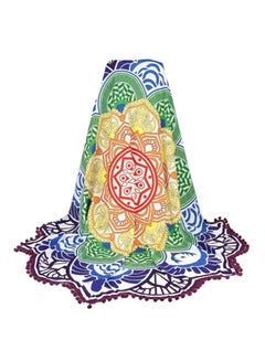 QiaoKai Lotus Printed Picnic Mat Red/Blue/Yellow 145x0.1cm  - Image 2