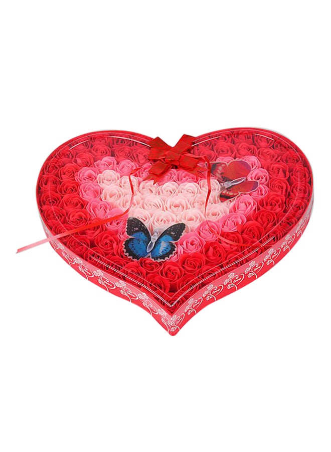 QiaoKai 100-Piece Flower Rose Gift Box Red/Pink/Blue 40x39x5cm 