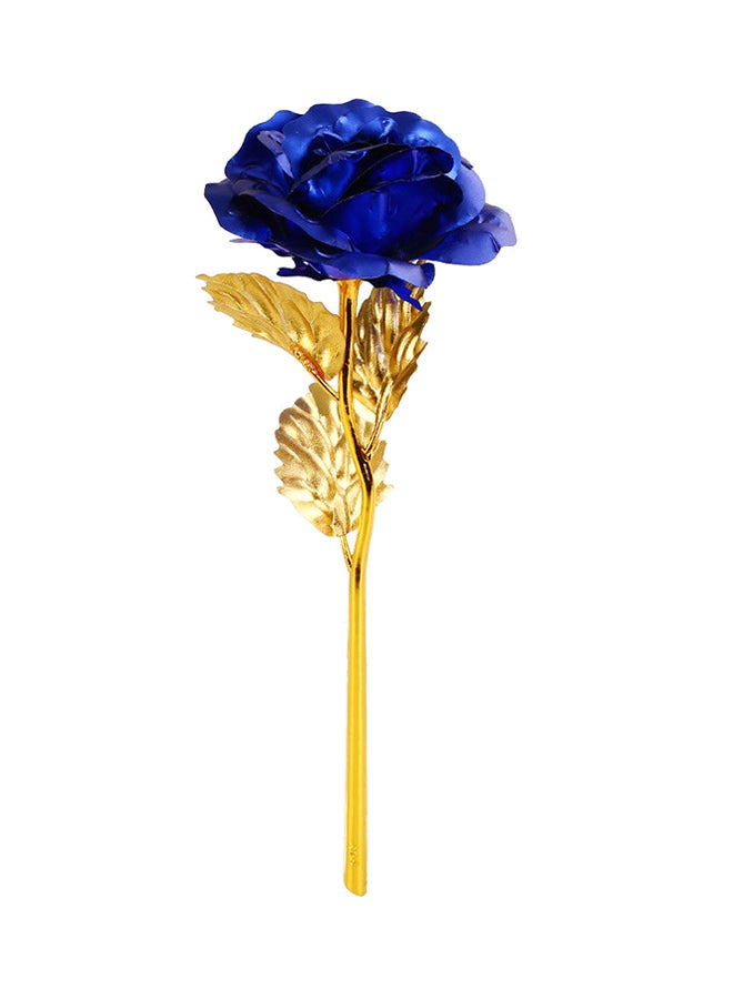 24K Gold Plated Rose With Stand Blue/Gold 26x9.5centimeter - v1531380754/N15696951A_1