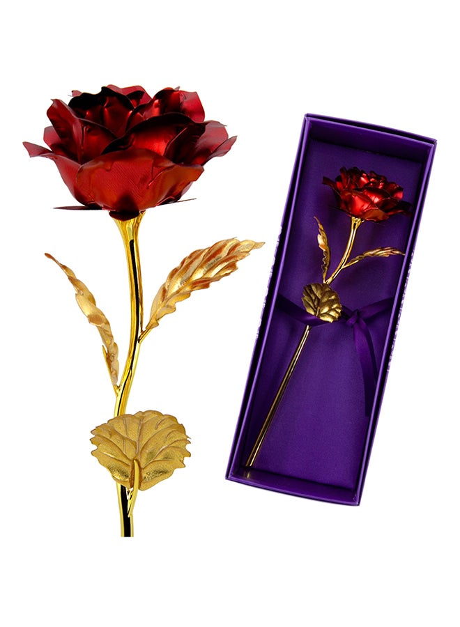 QiaoKai 24K Gold Plated Rose Red/Gold 26x9.5x8cm  - Image 1