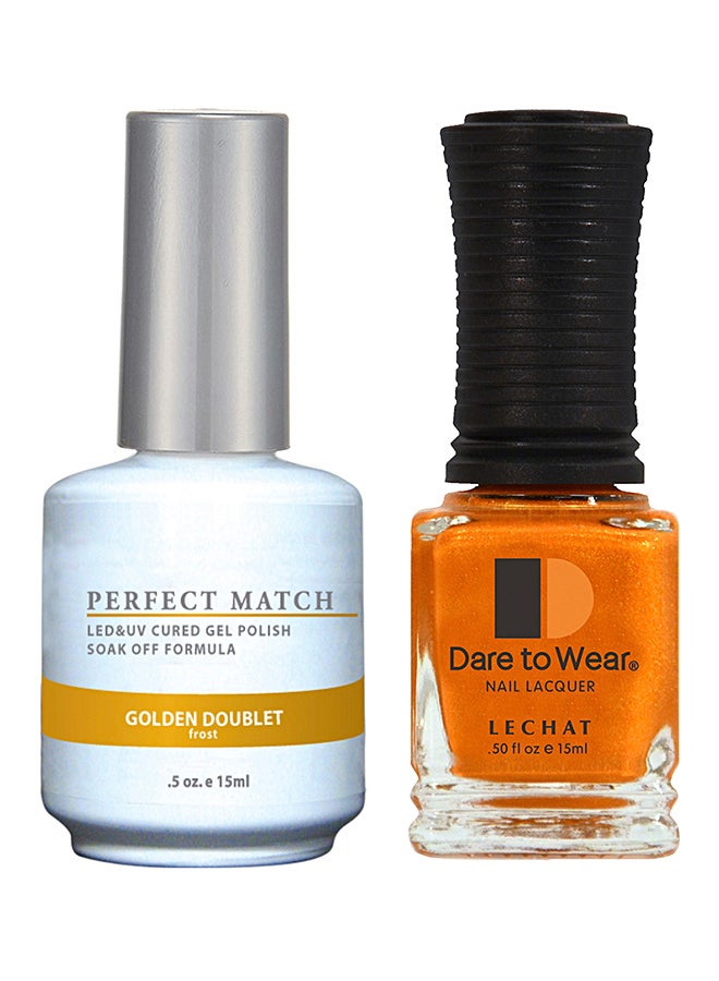 Lechat Perfect Match Gel Polish & Nail Lacquer Set Golden Doublet - Image 1
