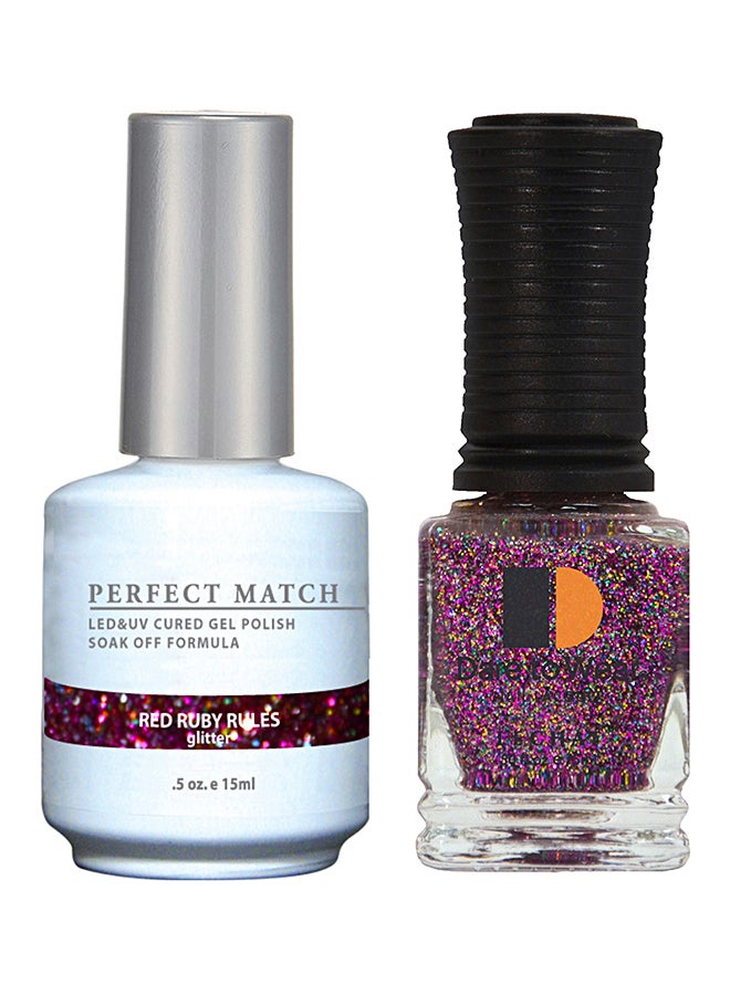 Lechat Perfect Match Gel Polish & Nail Lacquer Set Red Ruby Rules - Image 1