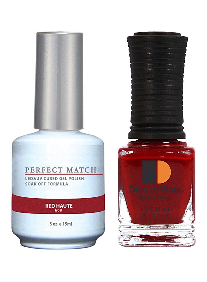 Lechat Perfect Match Gel Polish & Nail Lacquer Set Red Haute - Image 1