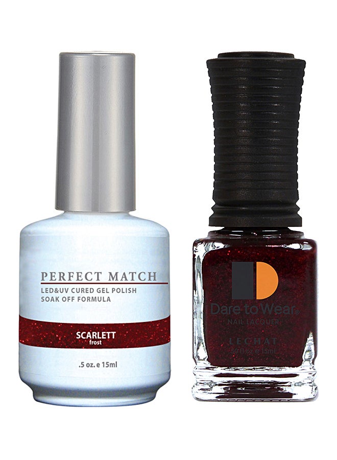 Lechat Perfect Match Gel Polish & Nail Lacquer Set Scarlet - Image 1