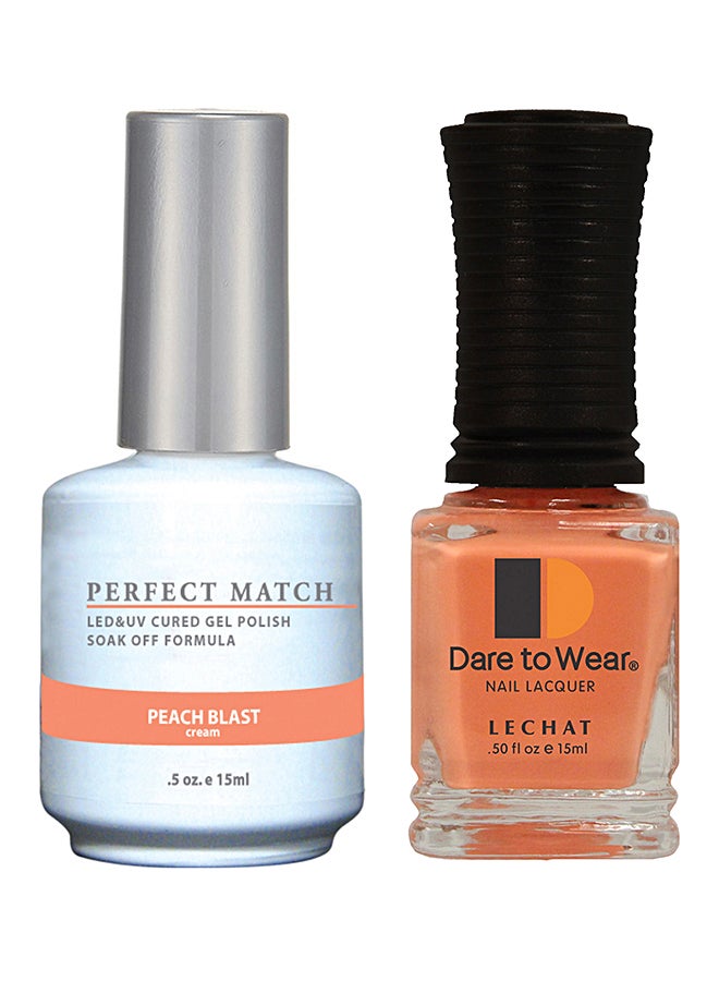 Lechat Perfect Match Gel Polish & Nail Lacquer Set Peach Blast - Image 1