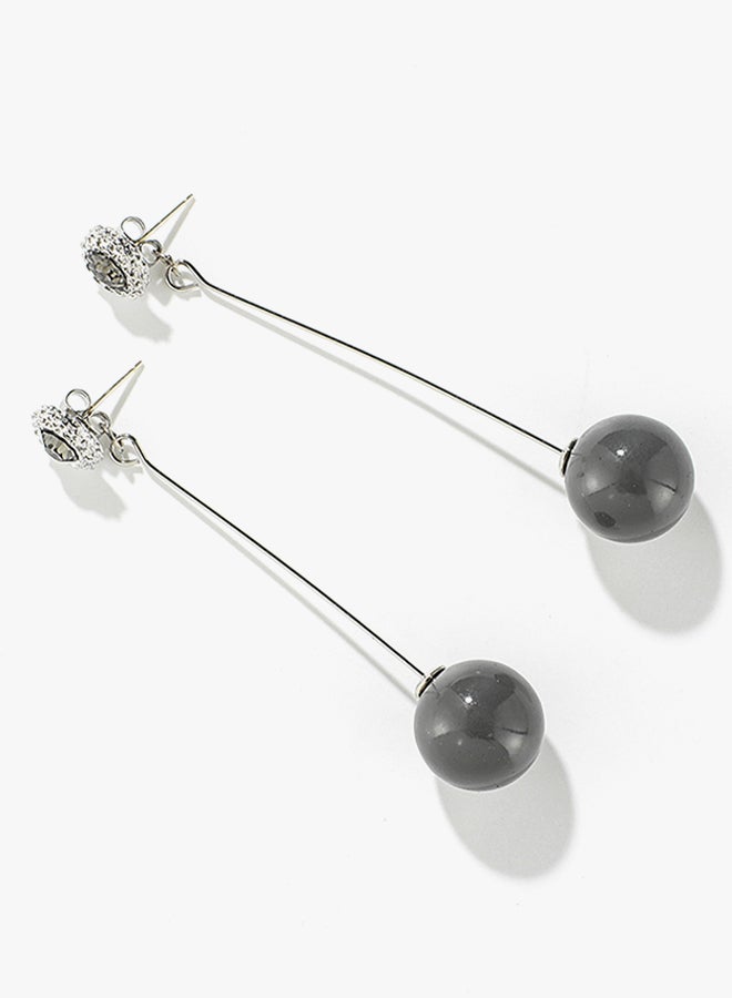 أقراط مصنوعة من خليطٍ معدني على شكل قطرة - Image 2