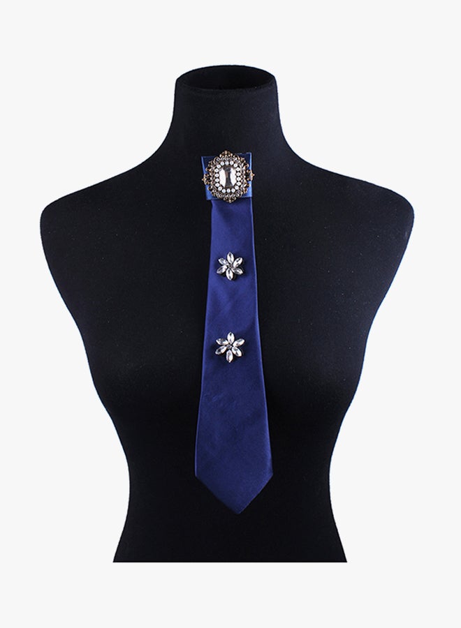 Rhinestone Studded Tie Necklace - Image 2