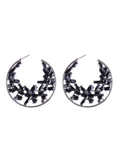 Stone Studded Hoop Earrings