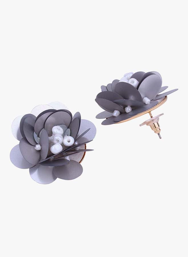 Sequined Stud Earrings - Image 2