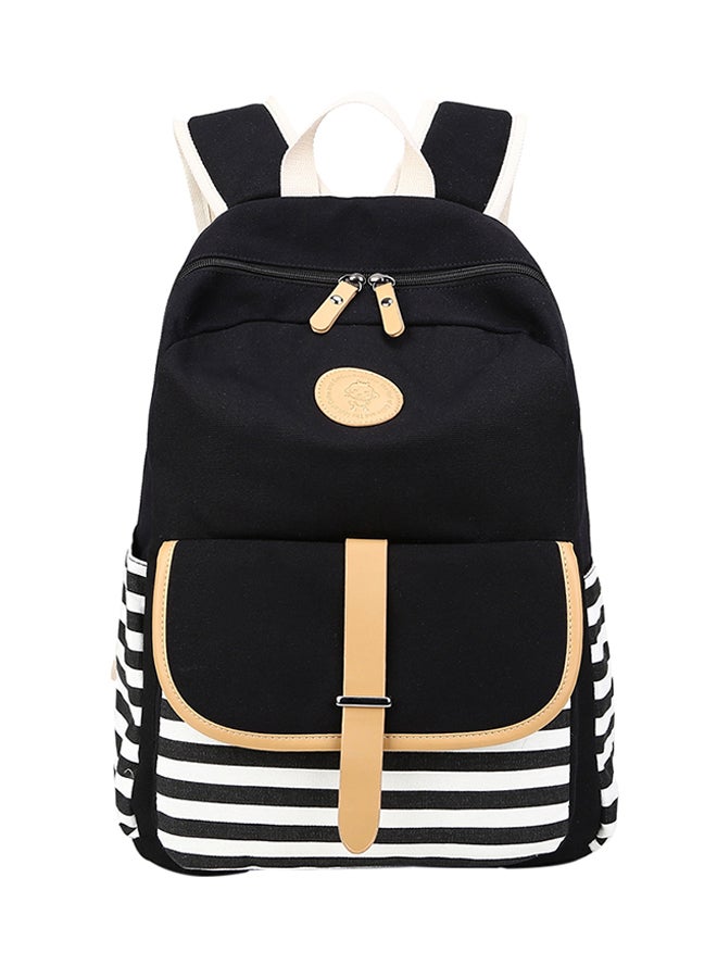 Korean Style Fashion Travel Backpack Black/White  - Image 1