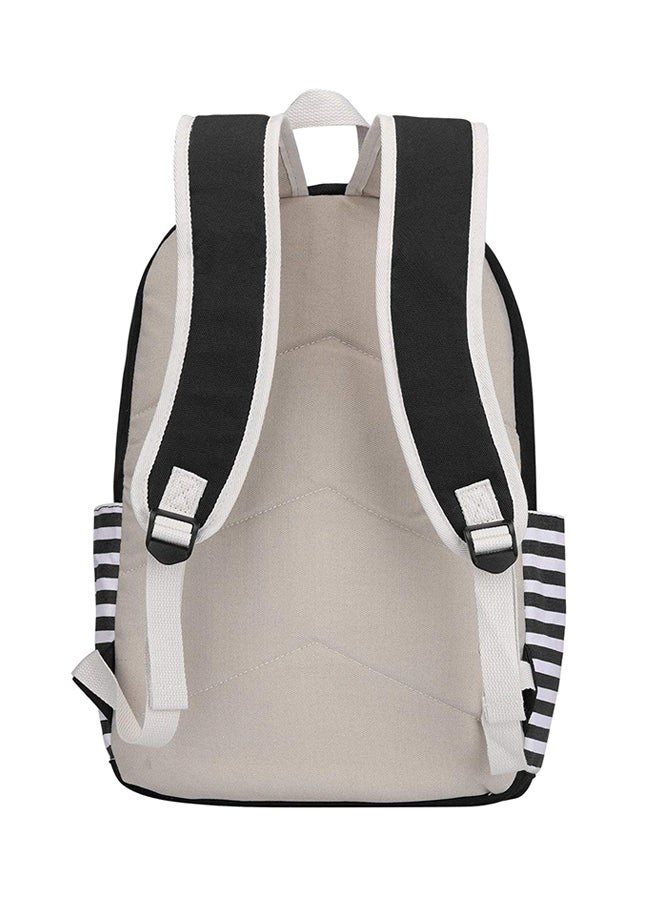 Korean Style Fashion Travel Backpack Black/White  - Image 2