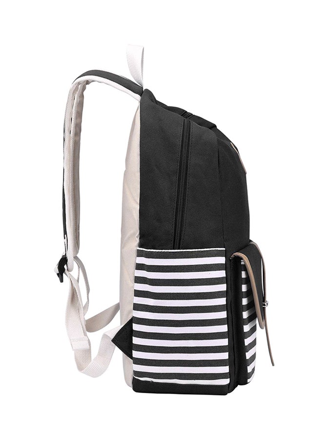 Korean Style Fashion Travel Backpack Black/White  - Image 4