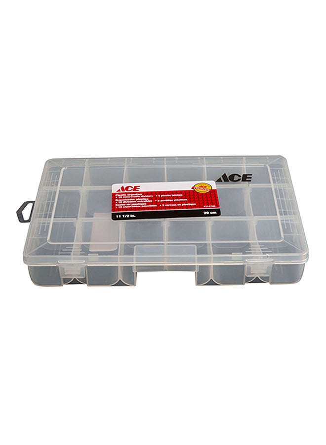 ACE Horizontal Plastic Parts Organizer Black/White/Clear 29cm