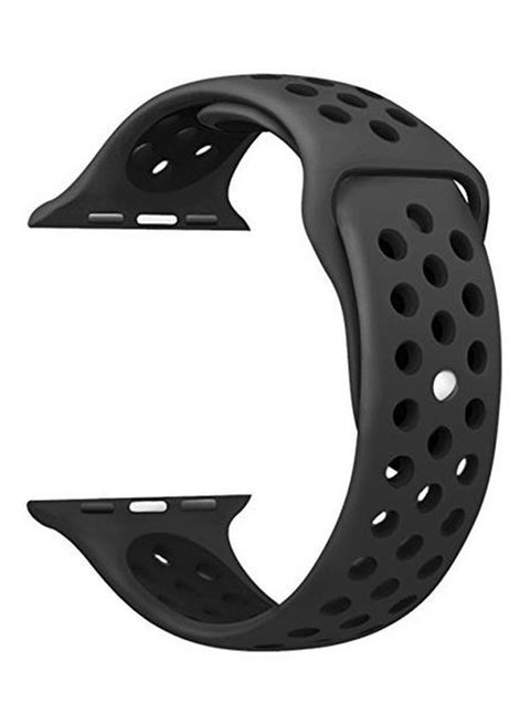 Replacement Band For Apple Watch Series 3/2/1 Sport Edition Black/Grey