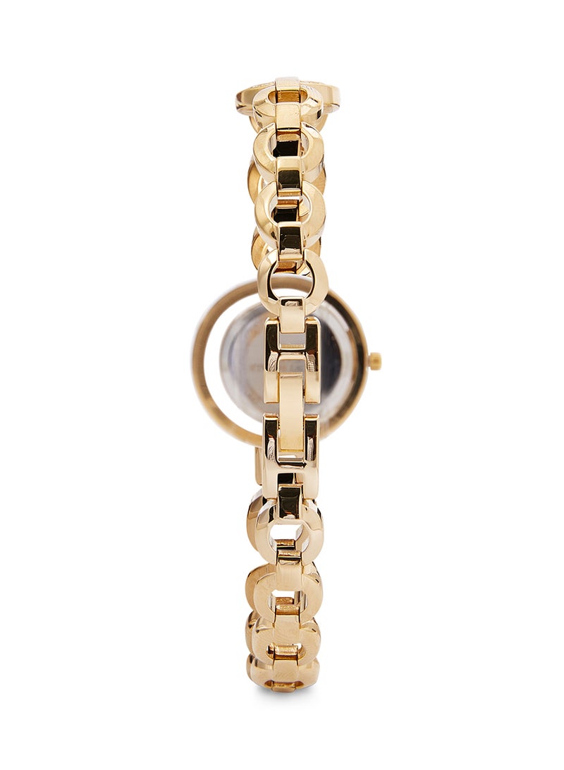 مونت رويال ساعة يد بعقارب وسوار من الستانلس ستيل طراز 1594GPB women - Image 2