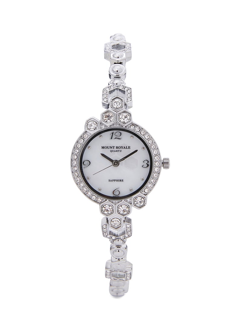 مونت رويال ساعة يد بعقارب وسوار من الستانلس ستيل طراز 1596STW women - Image 1