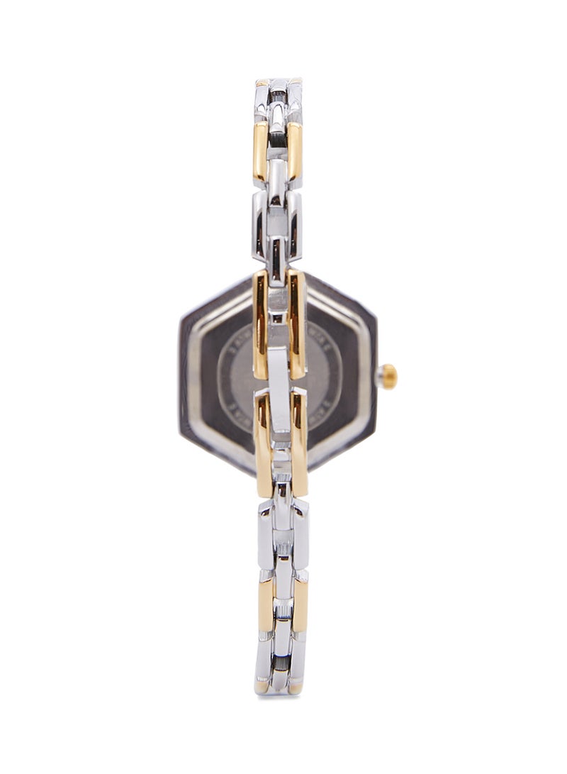 مونت رويال ساعة يد بعقارب وسوار من الستانلس ستيل طراز 1597TTB women - Image 2