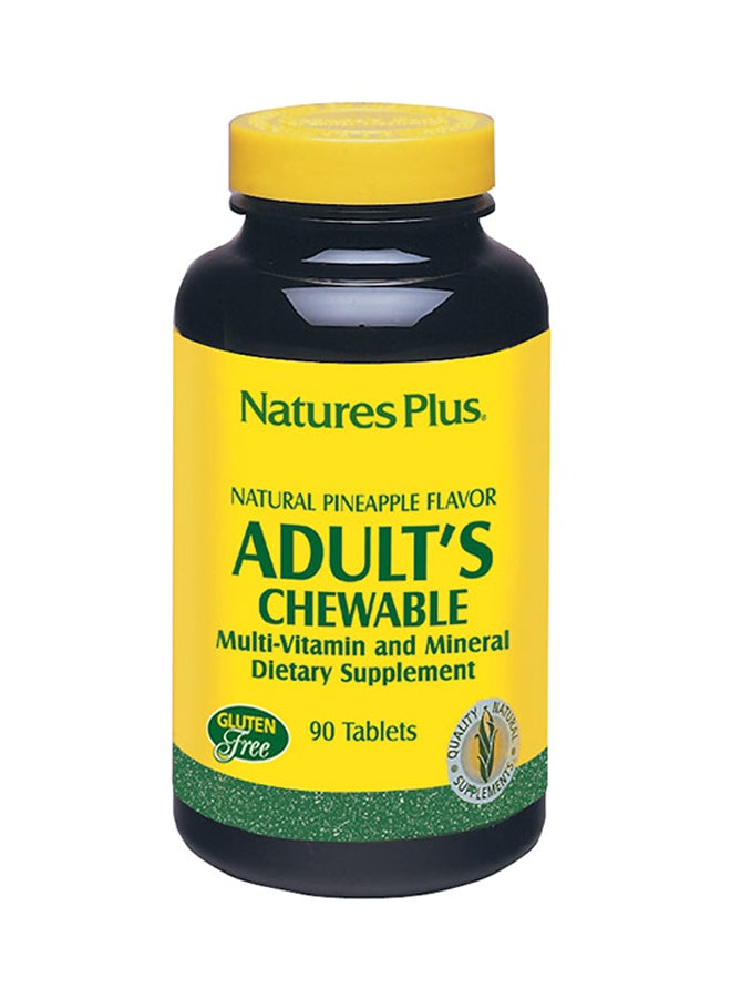 Natures Plus Multi-Vitamin And Mineral Dietary Supplement Pineapple Flavor 90 Tablets