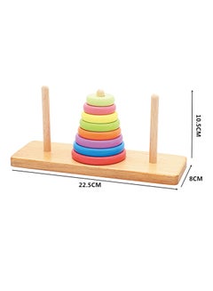 Alostoura Wooden Hanoi Tower Toy 20x9.2x6.7cm  - Image 3