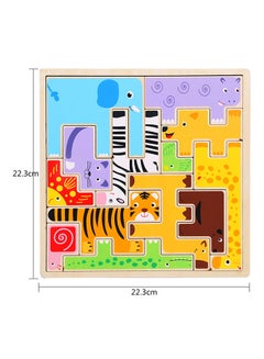 Alostoura Educational Wooden Animal Blocks 22.3 x 22.3cm  - Image 2
