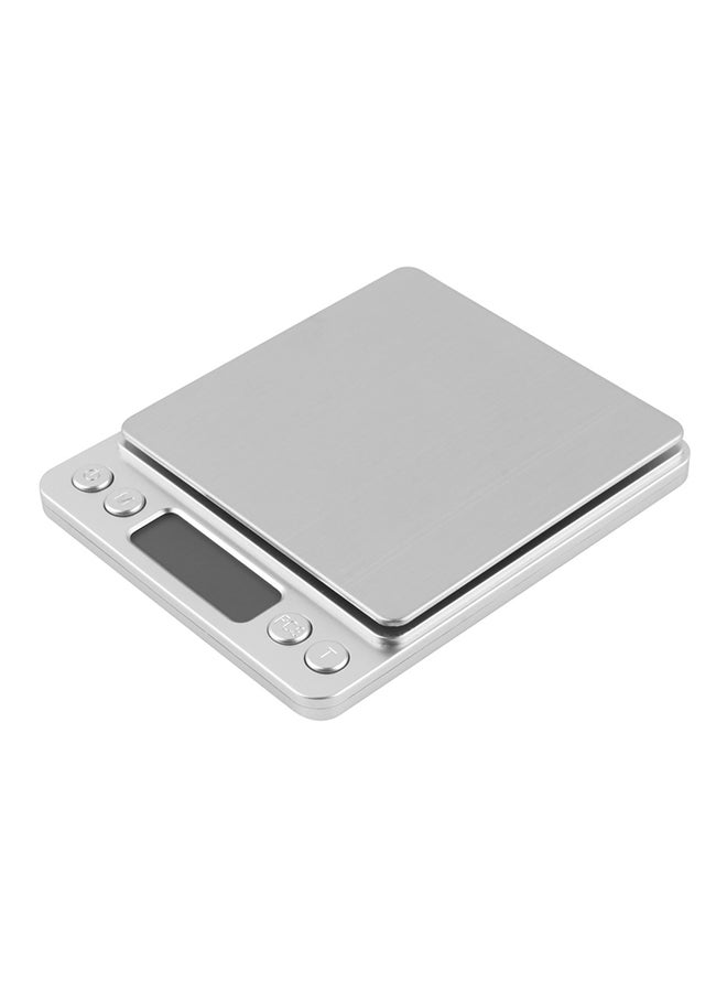 ميزان مجوهرات رقمي بالجرام مع شاشة LCD فضي 105 x 127 x 17مم