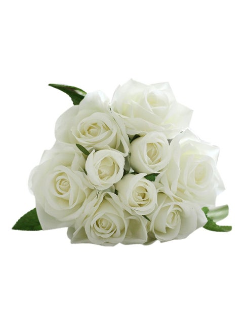 Artificial Rose Flower White 70x70x270mm