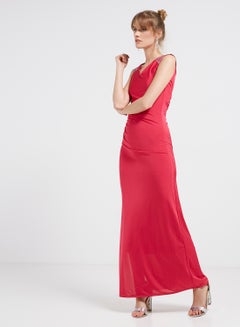 Sequin Detailed Sleeveless Maxi Dress Pink