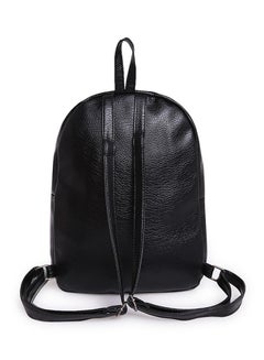 Generic Leather Zipper Closure Backpack Black  - Image 2