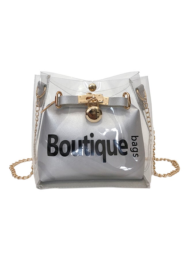 Transparent Crossbody Bag Silver