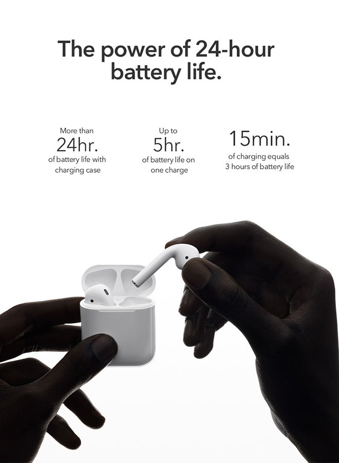 سماعات أذن داخلية مزوّدة ببلوتوث مع صندوق شحن أبيض - Image 3