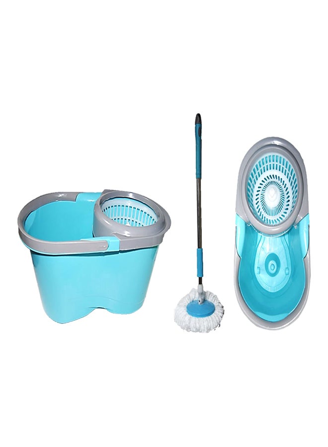 Rotating Spin Mop With Bucket Sky Blue/Grey/White