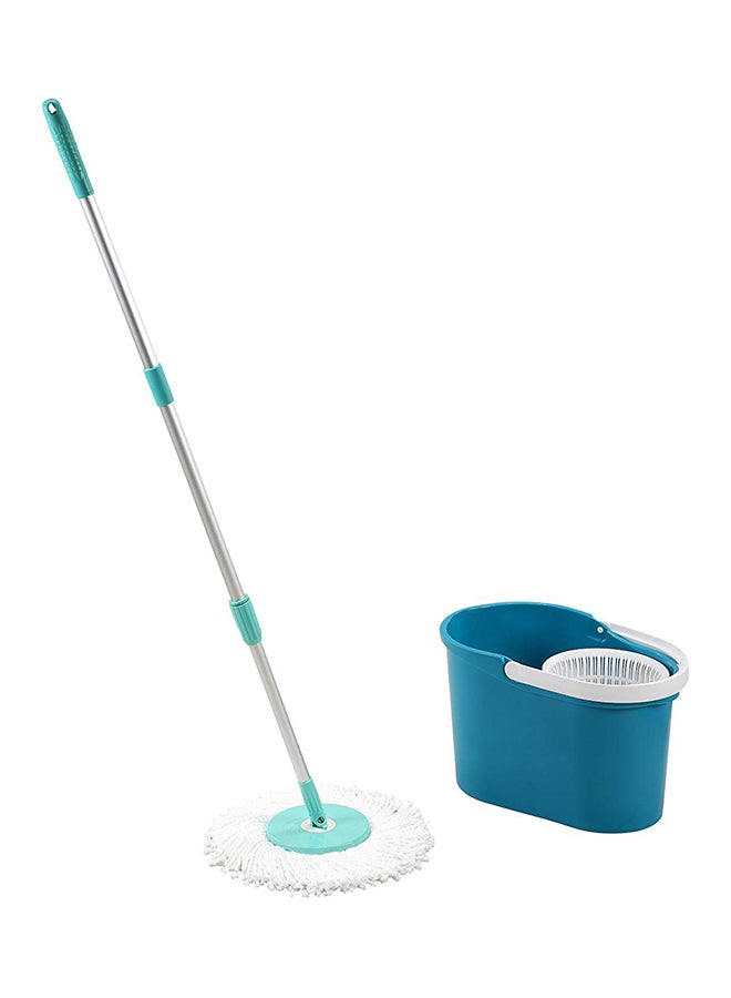 360 Degree Plastic Bucket Mop Blue/White