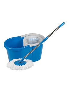 360 degree Spinable Mop With Bucket Blue/White