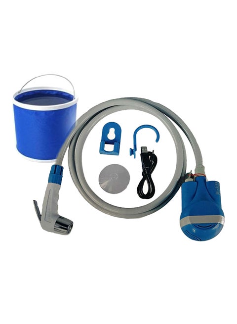 Outdoor Handheld Bidet With Bucket Blue/Grey