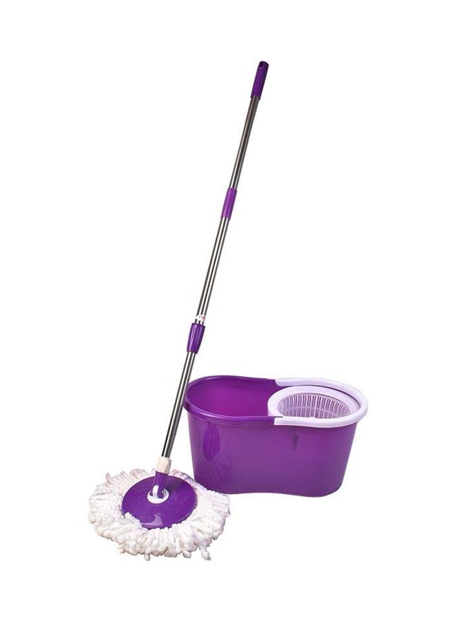 Spin Cleaning Mop With Bucket Set Purple/White